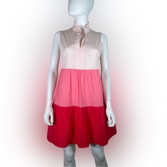 Vineyard Vines 148th Kentucky Derby Dress Women's Sz XS Color Block Pink Tiered - Picture 1 of 15